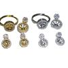 Accesorios de perlas DIY Seiko, anillo de circonita con incrustaciones de girasol con perla de 8-9 mm