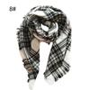 Bufanda de Cachemira Sintética Otoño e Invierno de Comercio Exterior Europeo y Americano del Fabricante, Bufanda Cuadrada Infantil a Cuadros de Colores, Chal, Estilo Europeo y Americano