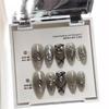 Óculos de Sol Wearable Cinza e Preto Manchas Coração de Corvo Frio Manicure Rosa Clareadora Patch Removível Arte em Relevo