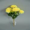 Crisantemo Simulado Qingming Crisantemo Simulado Transfronterizo Crisantemo de Bola Pequeña de Siete Cabezas Crisantemo de Bola Pequeña Simulado Arreglo Floral de Crisantemo Especialmente Diseñado para Fotografía de Bodas
