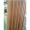 Paneles Absorbentes de Sonido de Fibra de Poliéster con Tira de Madera para Decoración de Paredes, Paredes de Fondo, Calidad de Exportación, Ecológicos, Ignífugos, Rejilla Flexible