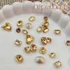 K9 Maillard Amarillo Claro Arte de Uñas Punta Inferior Diamante Multifacético Super Brillante Corazón Torcido Cuadrado Gordo Ángulo Recto Largo Diamante de Cristal Joyería para Arte de Uñas