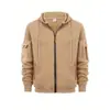 Chaqueta de hombre de venta caliente transfronteriza para primavera y otoño, sudadera con capucha de corte holgado, sudadera con cremallera para hombre