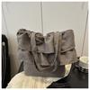 Comércio Exterior 2025 Estilo Coreano Nova Chegada Saia Plissada Bolsa Tote de Grande Capacidade Estilo Preguiçoso Casual Simples Bolsa de Lona
