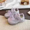 Tenis de Otoño para Niña con Cierre de Velcro, Suela Suave, Antideslizantes, para Niños de 6 a 12 Años, Zapatos Casuales Estilo Dulce de Princesa