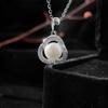 Colar de pérolas de água doce de trevo de prata esterlina S925, moda feminina, tudo combinando, luz, luxo, elegante, incrustado, corrente de clavícula de alta qualidade