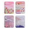 Cuaderno Pequeño de Espiral A7 Lindo Súper Lindo Mini Bloc de Notas Portátil Bolsillo de Solapa Portátil Pantalones Cuaderno Pequeño Espiral Estilo Pintura al Óleo