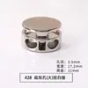 Hebilla de resorte de metal, hebilla de cuerda de doble orificio, hebilla de ajuste, hebilla de aleación redonda, accesorios, hebilla elástica de un solo orificio, hebilla de nariz de cerdo de mina