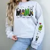 Moletom de Manga Longa Estilo Novo 2025 "Esta Mãe Ama Seus Pesadelos" para Mulheres Estampado Solto Algodão Cáqui