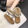Botas de nieve de talla grande con forro polar para mujer, zapatos de algodón versátiles, colección de invierno 2025, suela gruesa, que aumentan la altura, casuales, estilo nuevo, cálidos y elegantes