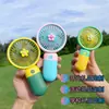 Mini ventilador de mano más vendido transfronterizo, con un lindo diseño floral, alimentado por USB, para escritorio, portátil e ideal como regalo para estudiantes; disponible al por mayor