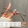 Óculos de Armação Meia Aro para Miopia Estilo Puro Desejo Elegante Irmã para Mulheres, Óculos Danyang, Armação de Óculos Estilo Igual Celebridade da Internet Xiaohongshu Atacado