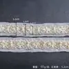 Encaje de Perlas Bordado a Máquina de Malla Hecho a Medida de Fábrica, Bordado de Pedrería Cosido a Mano, Bordado de Cuentas, Accesorios y Materiales de Encaje con Lentejuelas y Pedrería