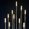 Nuevos Adornos Luminosos de Cristal de Hierro para Auditorio de Boda Lámpara de Guía de Camino Oscar Utilería para Montaje de Banquete Lámpara Decorativa de Escenario