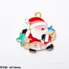 Colgante de Aleación Esmaltada Navideño Colgante de Gota Papá Noel Muñeco de Nieve Reno Colgante de Dibujos Animados Accesorios para Joyería DIY Pulsera Al Por Mayor