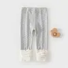Leggings para Niña Atuendo de Primavera Pantalones Largos para Bebé Niña Niños Pantalones Versátiles de Costilla Dulces de Lunares Niño Pequeño