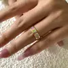 Joyería Transfronteriza Europea y Americana Anillo Geométrico Simple de Letra Retro Anillo Niche para Bebé Anillo de Aleación Anillo de Articulación para Mujeres