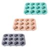 Molde de silicona Mafen para taza, nuevo color transfronterizo, 12 granos uniformes, venta al por mayor, herramienta redonda para hornear pasteles caseros y pudines