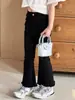 Pantalones Acampanados de Primavera Nuevos Estilo Coreano para Niñas Princess Yuyu Pantalones Acampanados Cortos Ajustados de Cintura Alta para Niños