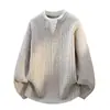2026 Nuevo Jersey de Punto Cruzado Otoño/Invierno para Hombre Cuello Redondo Falso Dos Piezas Moda Talla Grande Casual Camisa Base