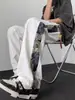 Novas Calças Esportivas Masculinas para Primavera, Verão e Outono, Calças de Moletom Wide-Leg, Calças Retas Casuais Soltas, Simples, Modernas, Estilo Chinês