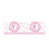 Dientes Rosas Cumpleaños Infantil Desechables Suministros para Fiesta Charola de Papel Servilleta Caja de Flor de Arroz Mantel Globo Triangular Sombrero