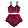 Lingerie Sexy Europeia e Americana para Mulheres, Roupa de Dormir Plus Size, Camisola, Conjunto de Lingerie Camisola com Renda