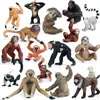 Juguete de Modelo Animal Sólido para Niños Simulación Primates Mono Gorila Simio Chimpancé Regalo Cognitivo