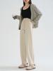 [Procesamiento Personalizado] Pantalones de Lana, Seda y Leche para Mujer, Estilo Japonés Nuevo Otoño/Invierno, Cortos, Petite, Zanahoria, Balloon