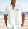 Camisa de manga corta para hombre transfronteriza, talla europea, talla grande, estilo hawaiano, corte holgado, adecuada para vacaciones, disponible en Amazon