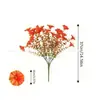 Flores Artificiales Nuevas de Otoño Flores Falsas Venta Caliente en Amazon Eucalipto Gloria de la Mañana Plantas Flores Decoración Exterior para Patio