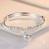 En Stock Moda Europea y Americana Joyería Clásica de Corte Chapado en Cobre Joyería de Plata 925 Pulsera Gong Ling pulsera pulsera para mujer pulsera de empuje y extracción