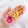 Pingente Chaveiro Estrela de Cinco Pontas Fresco e Colorido, Sino Colorido Docinho Acessório DIY Decoração, Pingente de Bolsa para Casal