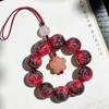 Llavero con cadena para teléfono móvil, colgante con forma de bolsa, con seis palabras del mantra Bodhi de los Cuatro Tesoros de Año Nuevo, colgante de cuerda para teléfono móvil al por mayor