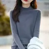 Camada Base Térmica Feminina Gola Meia-Alta Veludo Versátil Moda Primavera Outono Manga Longa Malha Fina Roupa Íntima Top Branco