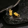 Prata 925 Banhada a Ouro Pingentes Kuromi Cravejados com Diamantes Acessórios DIY Versão Cartoon Joias de Prata Versáteis