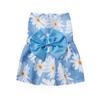 Nueva Ropa de Verano Ultra Delgada y Fresca para Mascotas Perro Maullido Mi Moda para Mascotas Floral Mariposa Nudo Vestido de Princesa