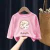 2045# niños niños y niñas 100 algodón manga larga camiseta ropa infantil nuevo otoño casual top camiseta moda