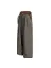 Pantalones Casuales de Pana a Cuadros Vintage Retro Plisados para Hombres y Mujeres, Novedad de Otoño, Holgados de Pierna Ancha, con Caída Vintage, de Moda