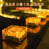 Luzes de Piso com LED Solar Transfronteiriças, Luzes de Tijolo de Gelo, Luzes Subterrâneas de Vidro, Luzes de Gramado à Prova de Chuva para Pátio Externo, Luzes Decorativas D