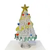 Árbol de Navidad de Vidrio Soplado a Mano de 8.5 cm Zibo Manualidades de Vidrio Árbol de Navidad Giratorio Jingdezhen