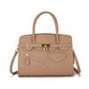 Bolsa tote de platina de grande capacidade transfronteiriça 2025, novo estilo, simples, versátil, bolsa feminina casual, bolsa transversal de ombro