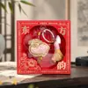Año de la Oveja Ben Ming Nian Song Brocado Pequeña Oveja Colgante para Bendición Llavero Adorno de Bolsa Regalo de Año Nuevo Compañero Regalo de Suerte