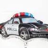 Série de transporte transfronteiriço balões de folha de carro de polícia retrô para decoração de festa de aniversário infantil