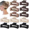 Popular Set de Pinzas para el Cabello de Amazon, Pinzas de Garra Mate sin Marcas para la Parte Trasera de la Cabeza, Pinzas Rectangulares de Tiburón, Accesorios para el Cabello Femeninos Transfronterizos