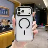 Adecuado para Funda de Teléfono Móvil Iphone18Promax, Funda Magnética Corrugada de Dos Tonos, Maleta Apple 17, Funda Anti-Caída con Agujero Grande 16