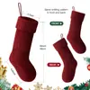 Fornecimento exclusivo transfronteiriço de meias de presente de tricô, meias de Natal de pelúcia, pingentes de decoração para árvore de Natal e janelas, meias de doce de lã e enfeites para pendurar