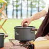 Olla Caliente de Gran Capacidad de 4L, Juego de Ollas para Exteriores de Aleación de Aluminio Ultraligero, Olla de Cocina para Acampar para 3-5 Personas, Wholesale de Utensilios de Cocina para Exteriores