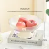 Plato de Fruta Estilo Ins Simple con Drenaje Patas Altas Bolsillo para Fruta y Snacks Plato para Sala de Estar Mesa de Café Plato para Frutos Secos y Snacks
