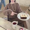 Relacionado con el Uso Práctico: Traje de Lana Engrosada de Invierno con Pelo de Conejo, Suéter de Punto, Pantalones de Pierna Ancha